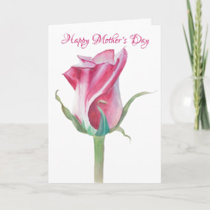 Carte Rose unique pour la fête des mères