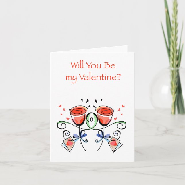 Carte Rose Valentine (Devant)