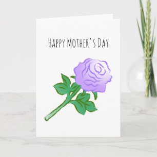 Carte Rose Violette
