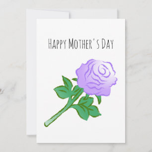 Carte Rose violette merveilleuse