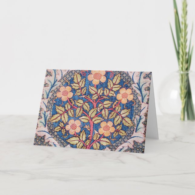 Carte Rose Wreath, William Morris (Devant)