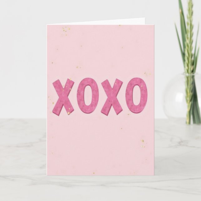 Carte rose xoxo Blush (Devant)