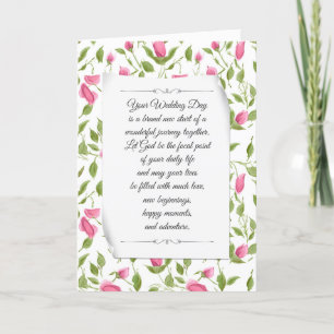 Carte Rosebud rose pour Mariage