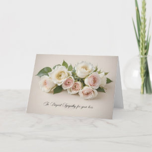 Carte Roses Blanches et Rouges Clair Sympathie