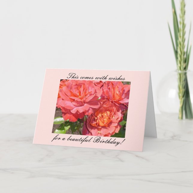 Carte Roses coraux (Devant)