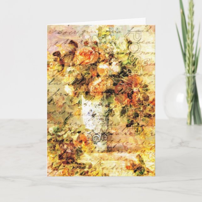 Carte Roses dans un vase (Devant)