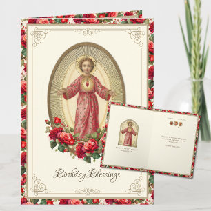 Carte Roses de la Bible d'anniversaire religieux