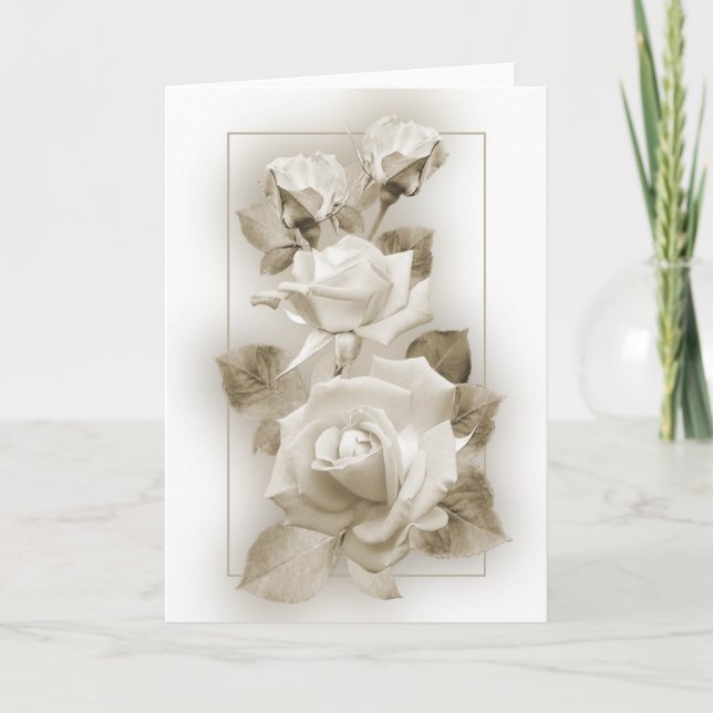 Carte Roses de sépia (Devant)