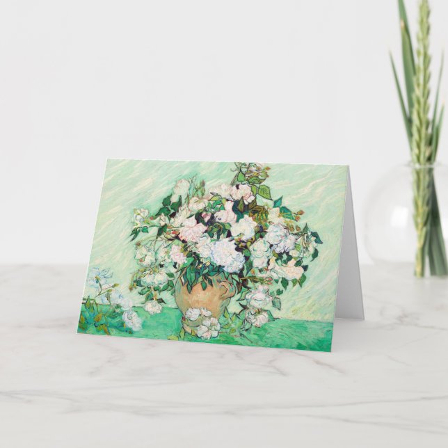 Carte Roses de Still Life dans un vase par Vincent van G (Devant)