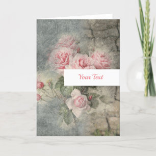 Carte ROSES DÉCRÉPITES - Fleurs Vintage