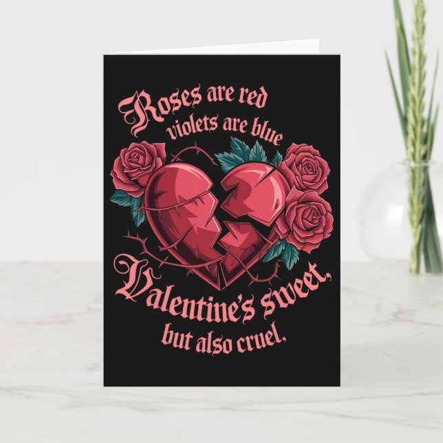 Carte Roses douces mais cruelles Message d'amour de rupt (Devant)