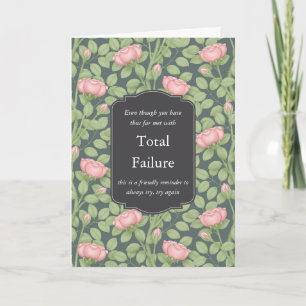 Carte Roses Intemporelles Personnalisées Bleu Ardoise