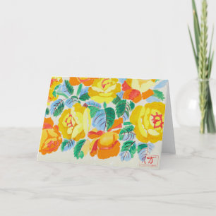 Carte Roses jaunes Raoul Dufy