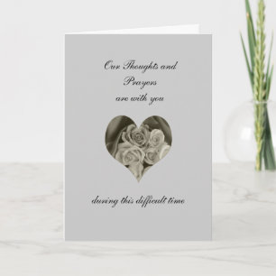 Carte Roses noirs et blancs de sympathie