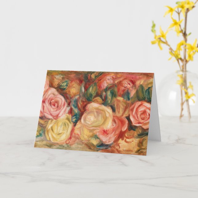 Carte Roses par Auguste Renoir (Fleur jaune)