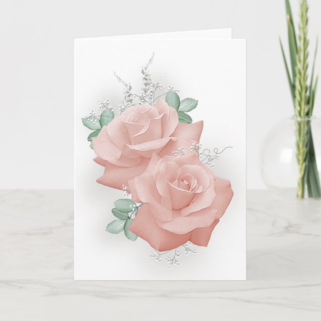 Carte Roses Pastel (Devant)
