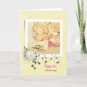 Carte Roses pour 75 ans de mariage