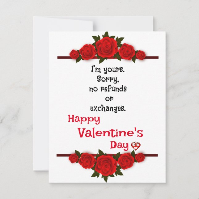 Carte Roses pour amant (Devant)