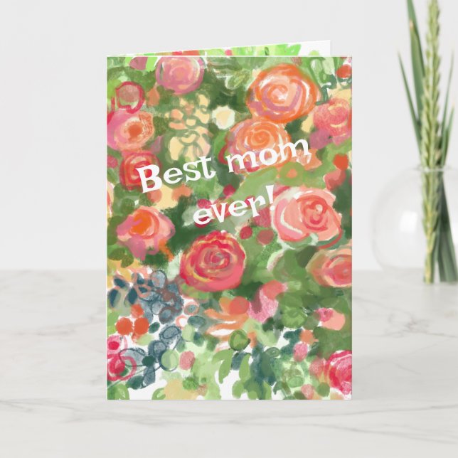 Carte Roses pour la meilleure maman qui soit ! (Devant)