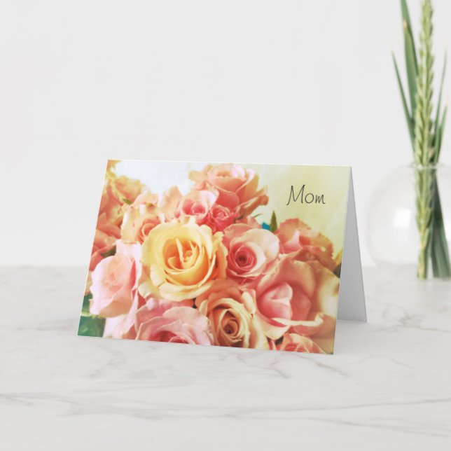 Carte Roses romantisent la fête des mères (Devant)