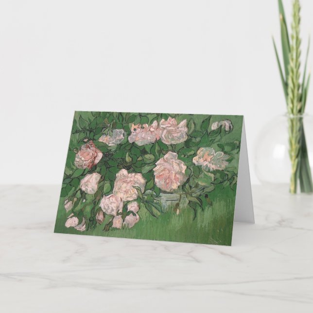 Carte Roses roses (F595) Van Gogh Art (Devant)