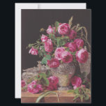 Carte Roses roses (par Ferdinand Georg Waldmüller)<br><div class="desc">Ce dessin présente une peinture de l'artiste autrichien Ferdinand Georg Waldmüller (1793-1865). Il représente un beau bouquet de roses vives dans un élégant vase argenté. Il y a encore de l'argenterie à côté du vase. La couleur des fleurs est incroyablement vibrante. L'oeuvre originale a été peinte en 1843.</div>