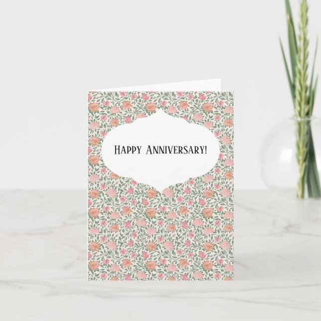 Carte Roses Roses Parfaites Roses et Pêches Vintage (Devant)