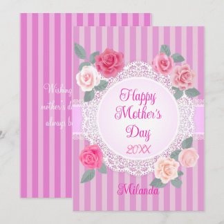 Carte Roses roses roses Bonne Fête des Mères