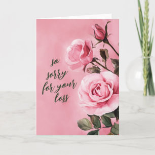 Carte Roses roses roses DÉSOLÉ POUR PERDRE DES CONDAMNAT