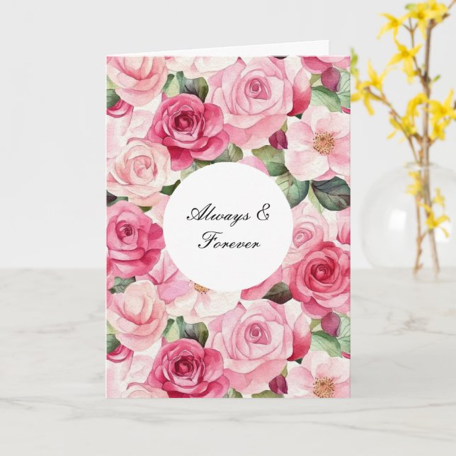 Carte Roses Roses Roses Roses Roses Romantiques Floral P (Fleur jaune)