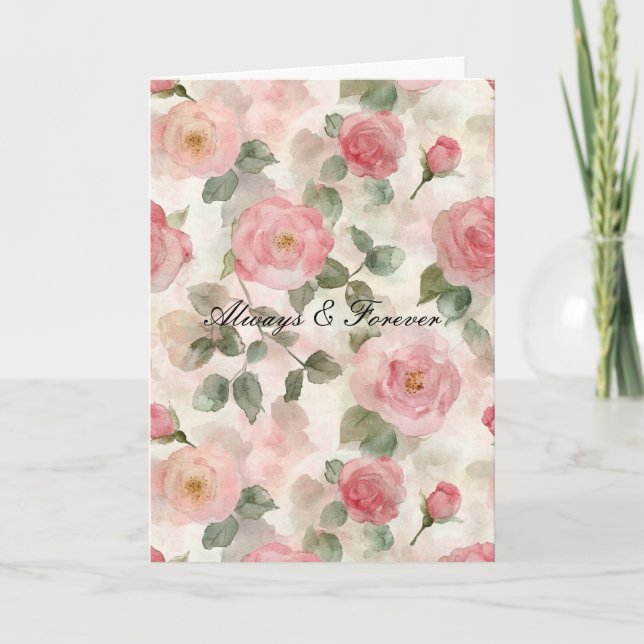 Carte Roses Roses Roses Roses Roses Roses Roses Florales (Devant)