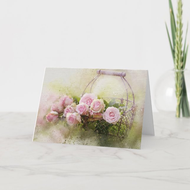 Carte Roses roses roses roses vintages Shabby Chic (Devant)