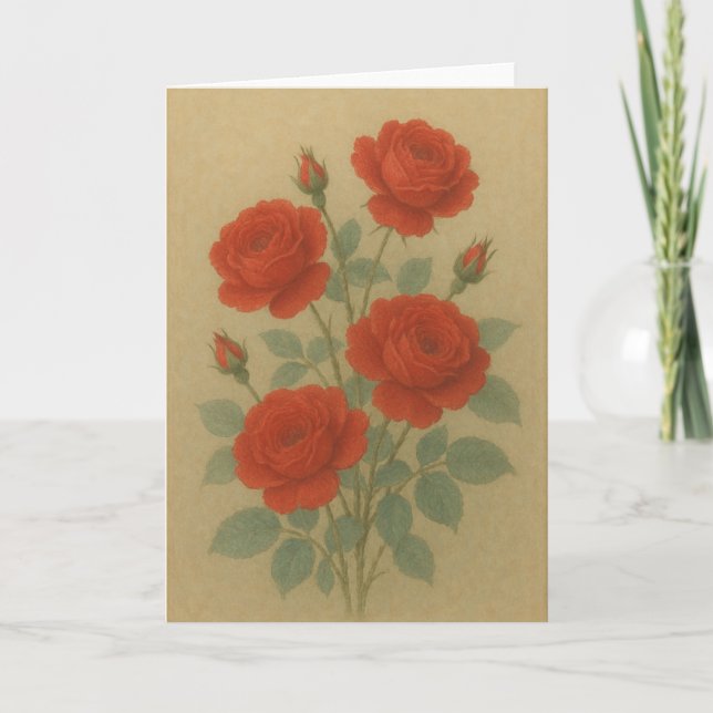 Carte Roses Rouges (Devant)