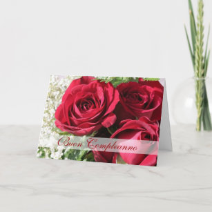 Cartes Rose Rouge D Anniversaire Zazzle Fr
