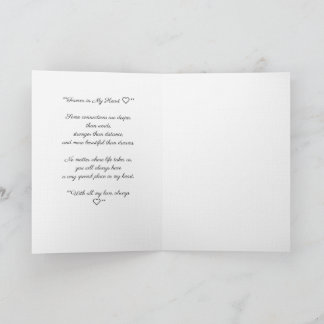 Carte Roses Rouges Romantiques Cœur de Cristal Amour de