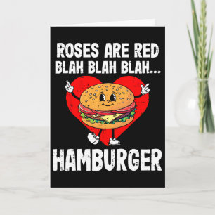 Carte Roses sont rouges Blah Drôle Saint Valentin Hambur