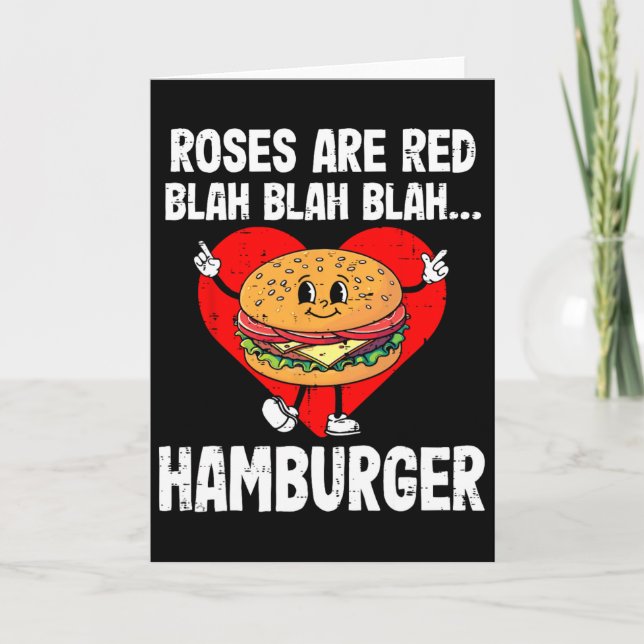 Carte Roses sont rouges Blah Drôle Saint Valentin Hambur (Devant)