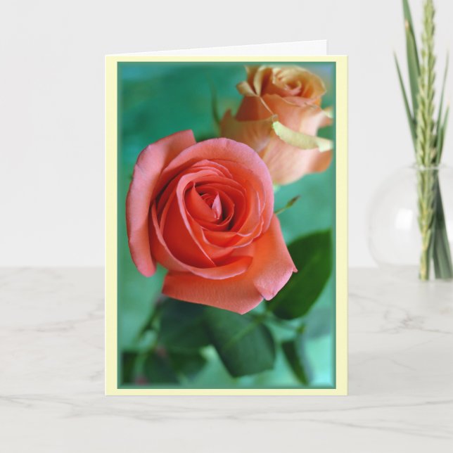 Carte "Roses verticaux" (Devant)