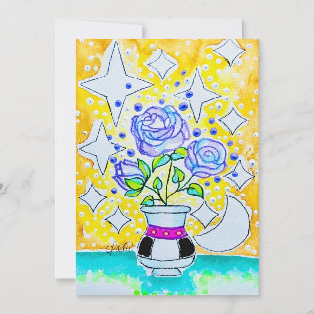 Carte Roses Violettes (Devant)