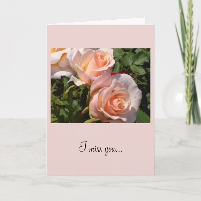 Carte Roses Vous Manquent (Devant)