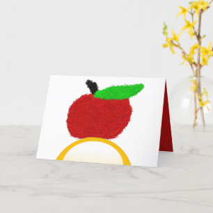 Carte Rosh Hashanah ראש השנה pomme et miel scintillants