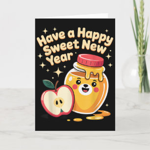 Carte Rosh Hashanah Bonne Année Sucrée Ourson Juif