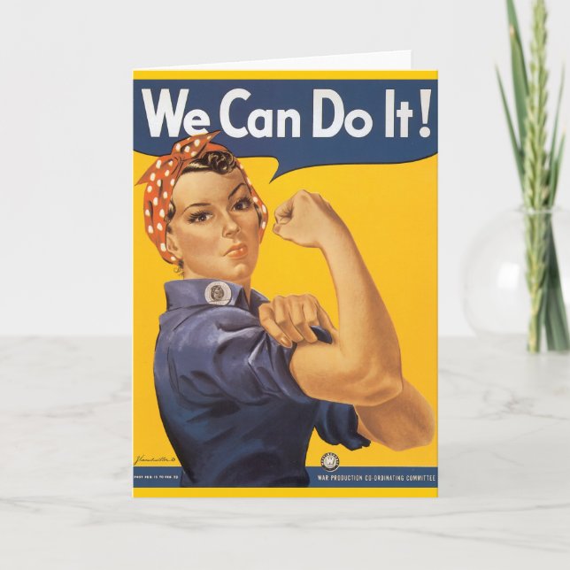 Carte Rosie le Riveter "Nous pouvons le faire" (Devant)