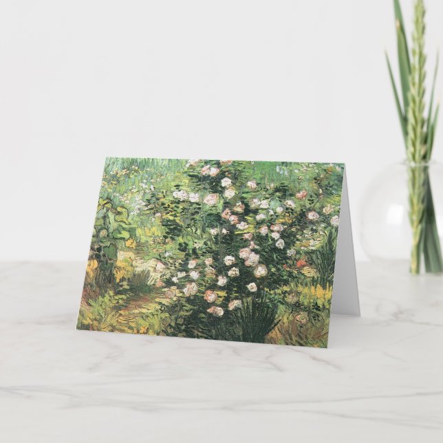 Carte Rosier en Fleurs par Vincent van Gogh (Devant)