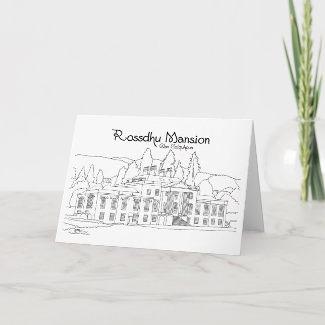Carte Rossdhu House Écosse (Devant)
