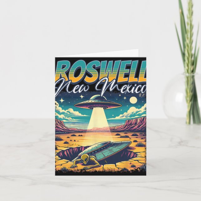 Carte Roswell New Mexico 1947 Alien Abduction Ufo Crash  (Devant)