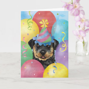 Carte Rottweiler des ballons d'anniversaire