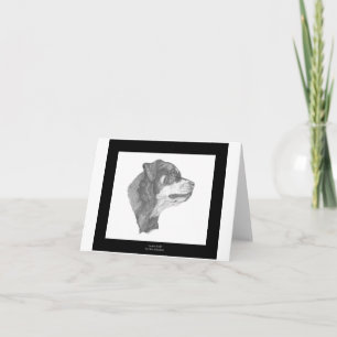 Carte Rottweiler Pencil Art Notecard #2 DBD