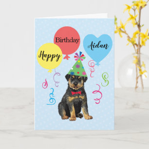 Carte Rottweiler pour les ballons de fête d'annive
