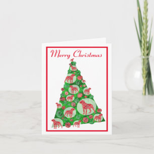 Carte Rottweiler Rottie Chien Silhouette Arbre de Noël G